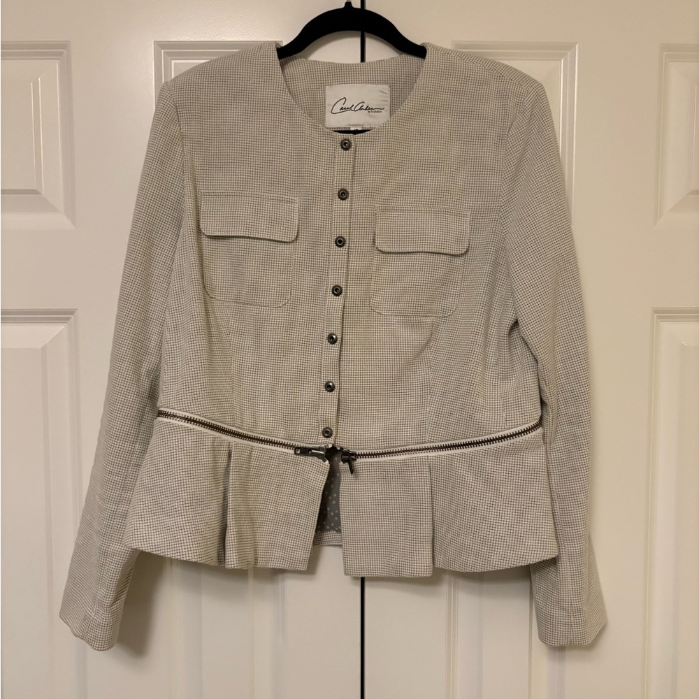 Carol Anderson for Cabo Women's Cream Textured Blazer